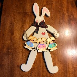 Wooden Rabbit Wall Hanging